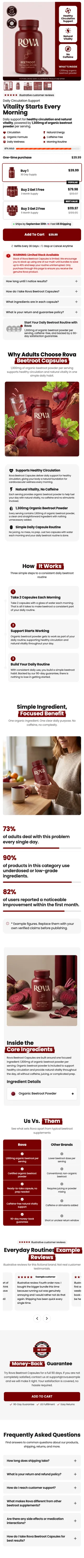 Rova, an example page built on Template 4